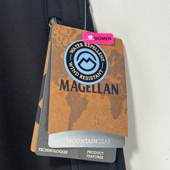 Magellan‎ Mag Outerwear Softshell Pants Women Medium Black Ski Rain Fleece Lined - Picture 3 of 9